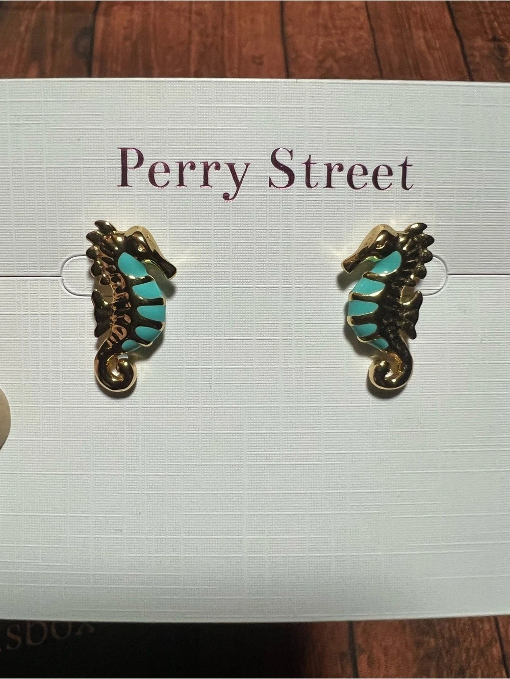Perry Street Turquoise Seahorse Earrings by Rocksbox